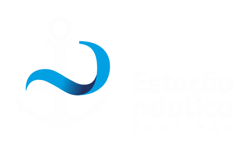 Logótipo oficial da Estação Náutica de Portimão, com um ícone de âncora e as ondas